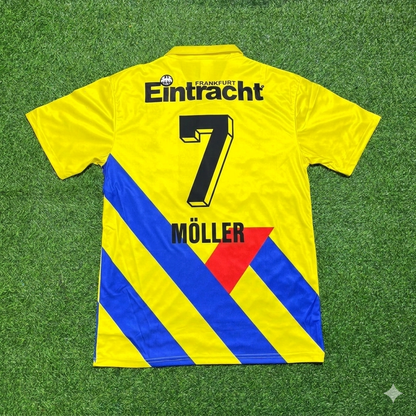 Andreas Möller Eintracht Frankfurt Retro Yellow Football Jersey Kit
