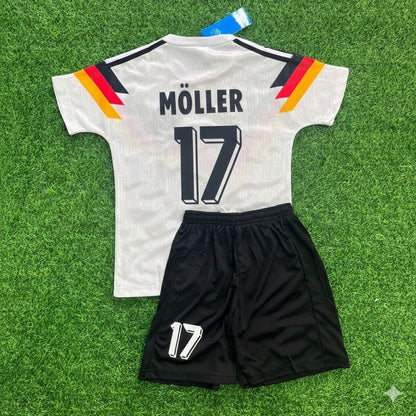 Germany World Cup 1990 Andreas Möller 17- Deutschland Retro Kids Football Jersey - Deutschland Retro Kinder WM 1990