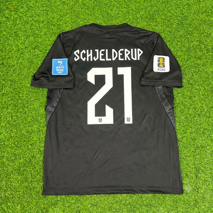Norway World Cup 2026 Andreas Schjelderup #21 Away Black Football Jersey