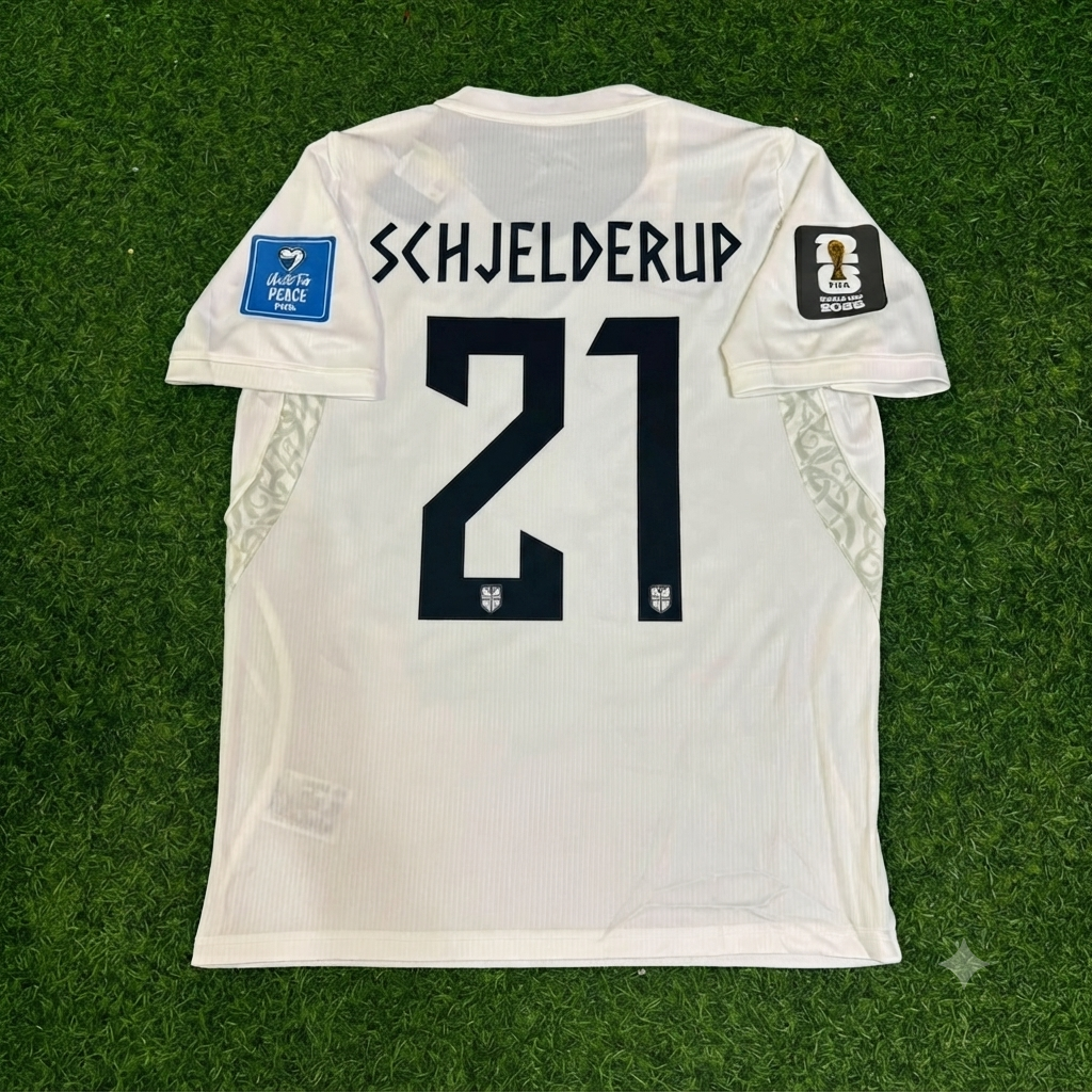 Norway World Cup 2026 Andreas Schjelderup #21 White Football Jersey