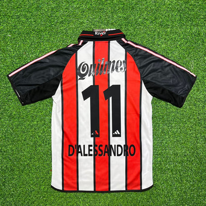 Andrés D'Alessandro #11 River Plate 2000 2001 Home Retro Football Jersey Kit