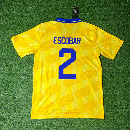 Colombia World Cup 1994 Andrés Escobar Retro Football Jersey Kit