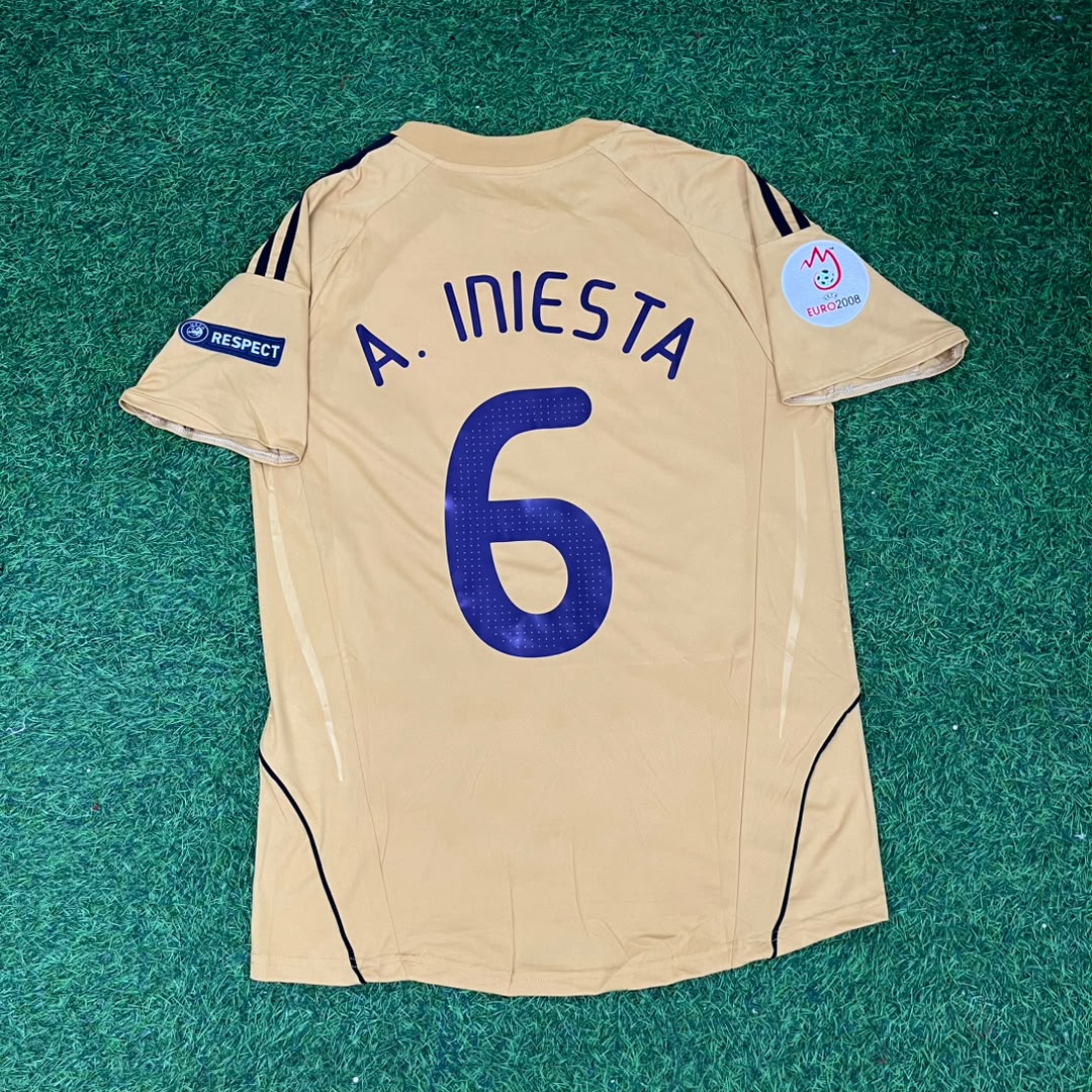 Spain EURO 2008 Andrés Iniesta 6- Retro Football Jersey