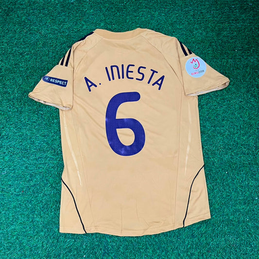 Spain EURO 2008 Andrés Iniesta 6- Retro Football Jersey
