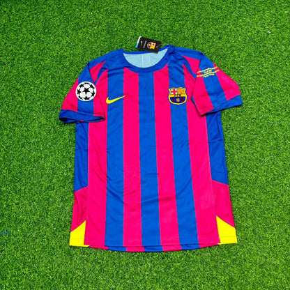 Andres Iniesta Barcelona 2006 Final Retro Short Sleeve Football Jersey Kit