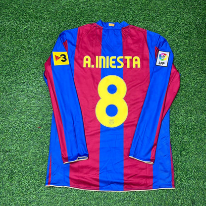 Andres Iniesta Barcelona 2007 Retro Football Jersey Kit