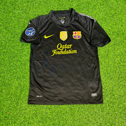 Andres Iniesta Black Barcelona 2011/12 Retro Kit Shirt Football Jersey