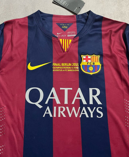 Andres Iniesta Barcelona 2015 Final Berlin Champions League Football Jersey Kit