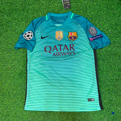 Barcelona Andrés Iniesta #8 2016/17 Away Retro Football Jersey