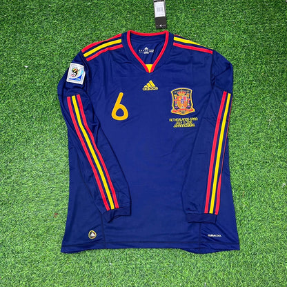 Spain World Cup 2010 Andrés Iniesta Final Long Sleeve Retro Football Jersey