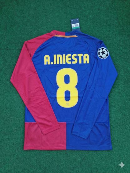 Andres Iniesta Barcelona 2009 Champions League Final Retro Football Jersey