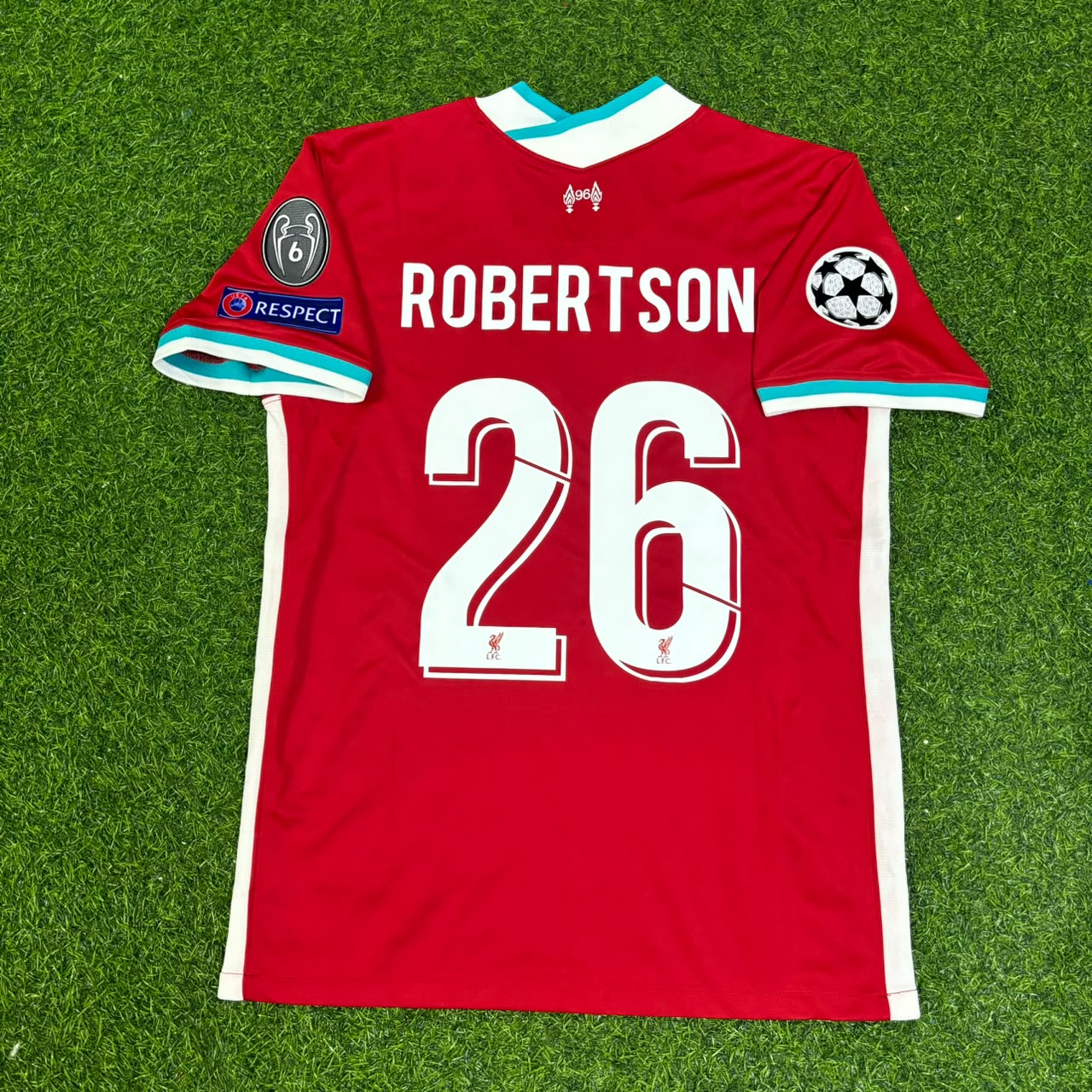 Andrew Robertson 26# Liverpool 2019 2020 Home Retro Football Jersey Kit