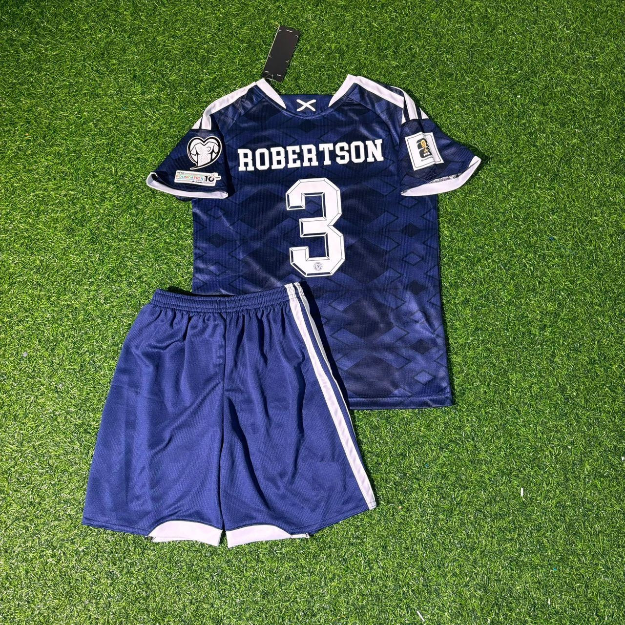 Scotland World Cup 2026 Andrew Robertson Kids Football Jersey Kit