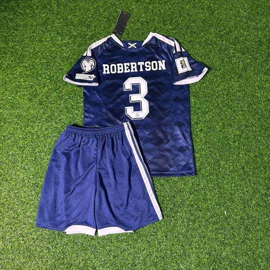 Scotland World Cup 2026 Andrew Robertson Kids Football Jersey Kit