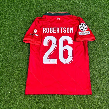 Andrew Robertson #26 Liverpool 2022 Champions League Final Home Retro Football Jersey Kit