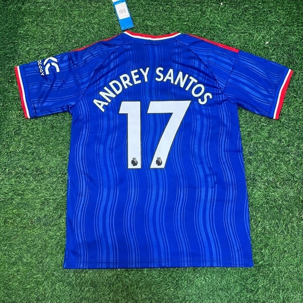 Andrey Santos #17 Manchester United Blue 2027 Football Jersey