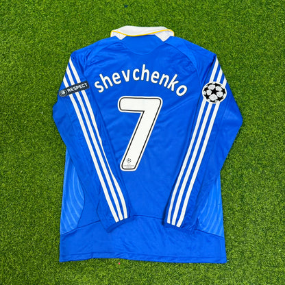 Andriy Shevchenko Chelsea 2008 Champions League Final Long Sleeve Football Jersey Kit