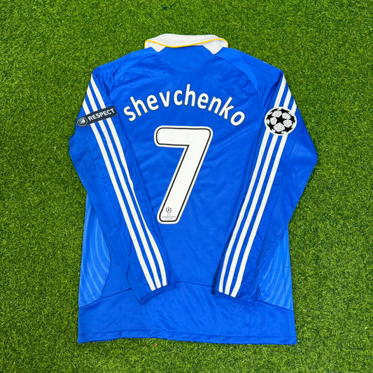 Andriy Shevchenko Chelsea 2008 Champions League Final Long Sleeve Football Jersey Kit