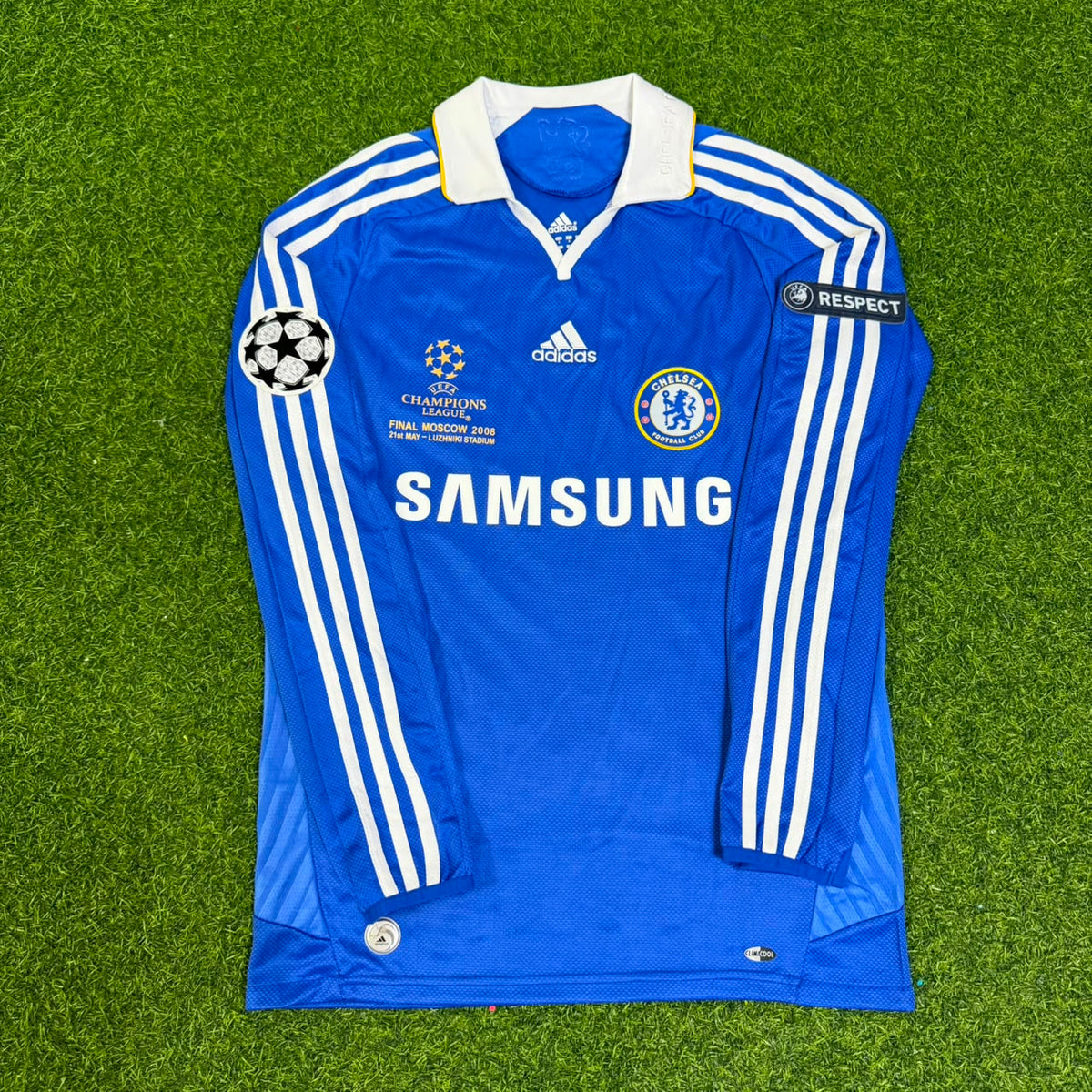 Andriy Shevchenko Chelsea 2008 Champions League Final Long Sleeve Football Jersey Kit