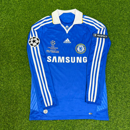 Andriy Shevchenko Chelsea 2008 Champions League Final Long Sleeve Football Jersey Kit