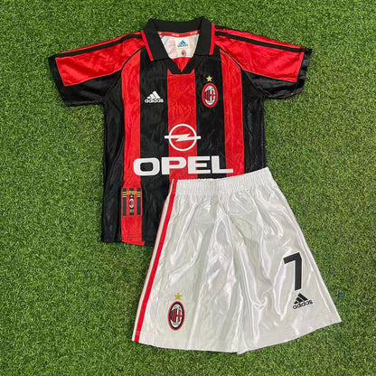Andriy Shevchenko AC Milan 1998-1999 Kids Retro Football Jersey Kit