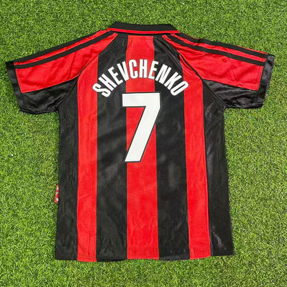 Andriy Shevchenko 7- AC Milan 1999 Retro Football Jersey Kit