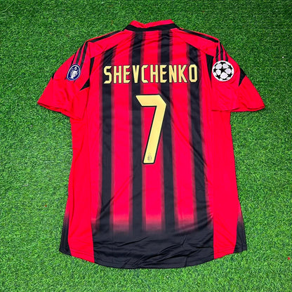 Andriy Shevchenko #7 AC Milan 2004 2005 Home Retro Football Jersey Kit