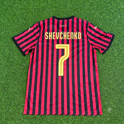 Andriy Shevchenko AC Milan 120th Anniversary Special Golden Retro Football Jersey Kit