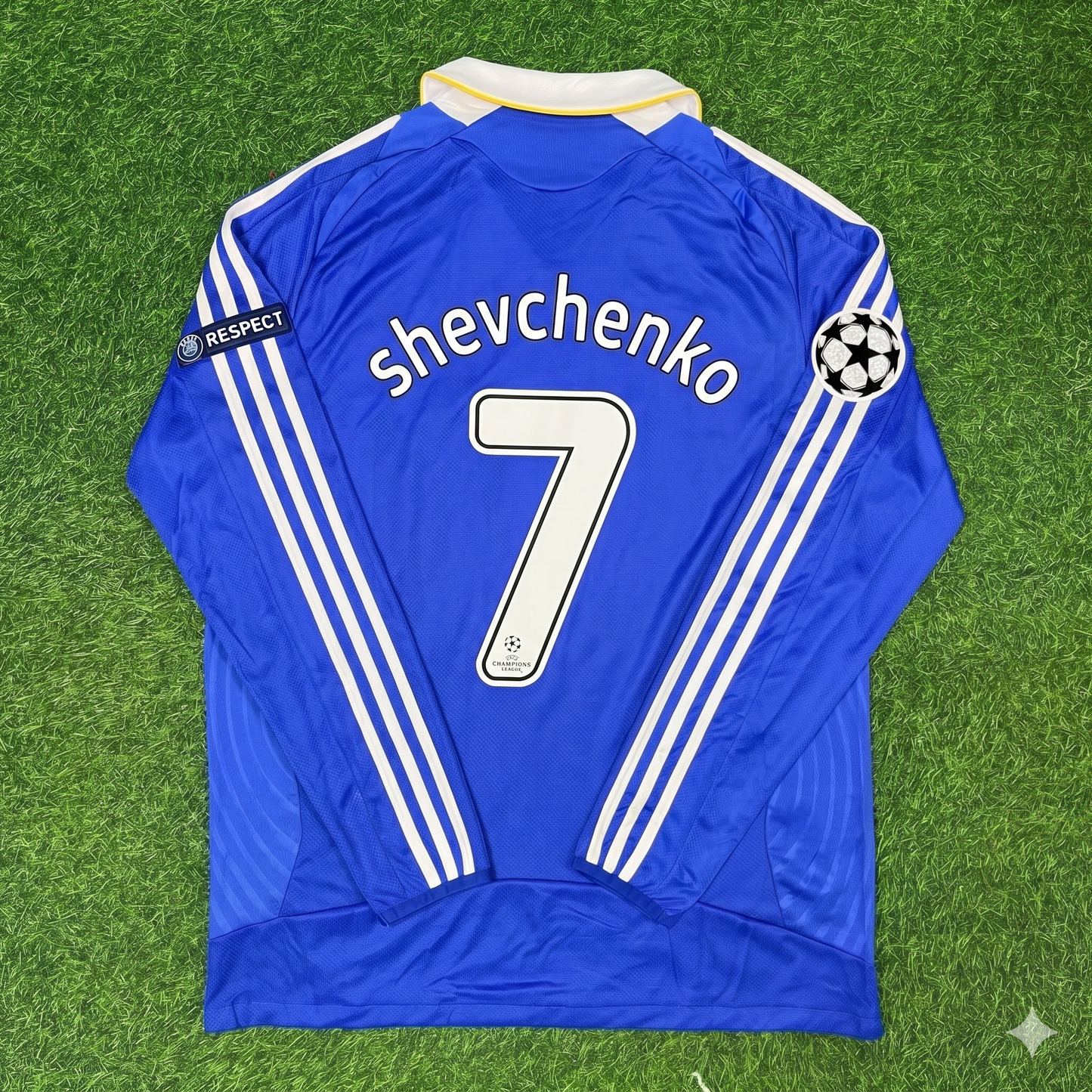 Andriy Shevchenko Chelsea 2008 Champions League Final Long Sleeve Football Jersey Kit