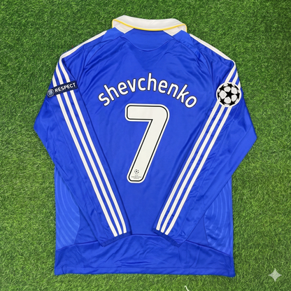 Andriy Shevchenko Chelsea 2008 Champions League Final Long Sleeve Football Jersey Kit
