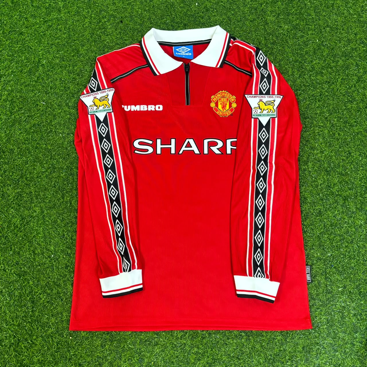 Andy Cole 9 - Manchester United 1999 Red Long Sleeve Football Jersey Kit