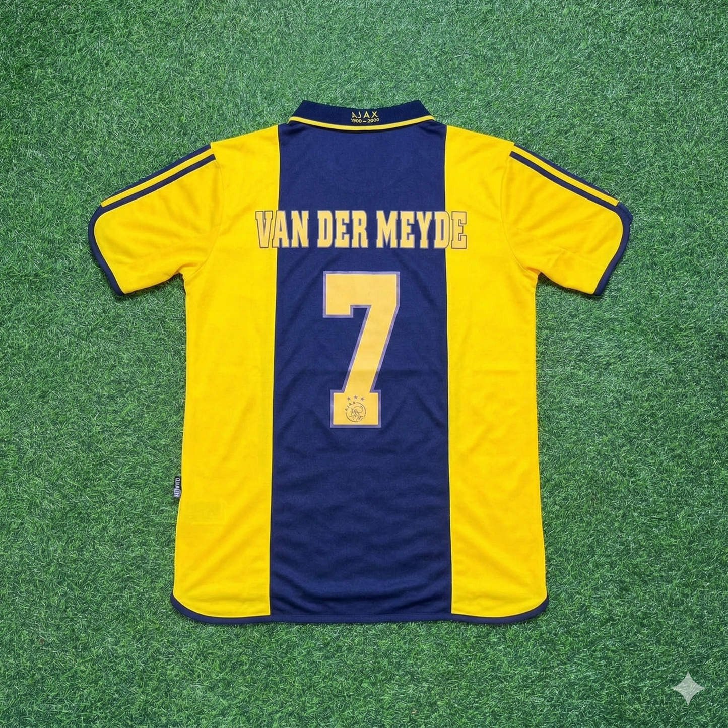 Andy van der Meyde Ajax 2000/2001 Retro Yellow Football Jersey Kit