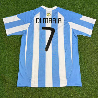 Argentina World Cup 2010 Ángel Di María #7 Retro Football Jersey