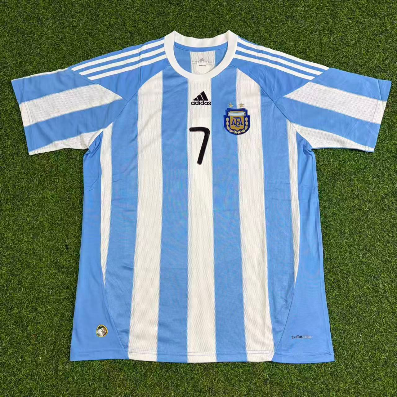 Argentina World Cup 2010 Ángel Di María #7 Retro Football Jersey