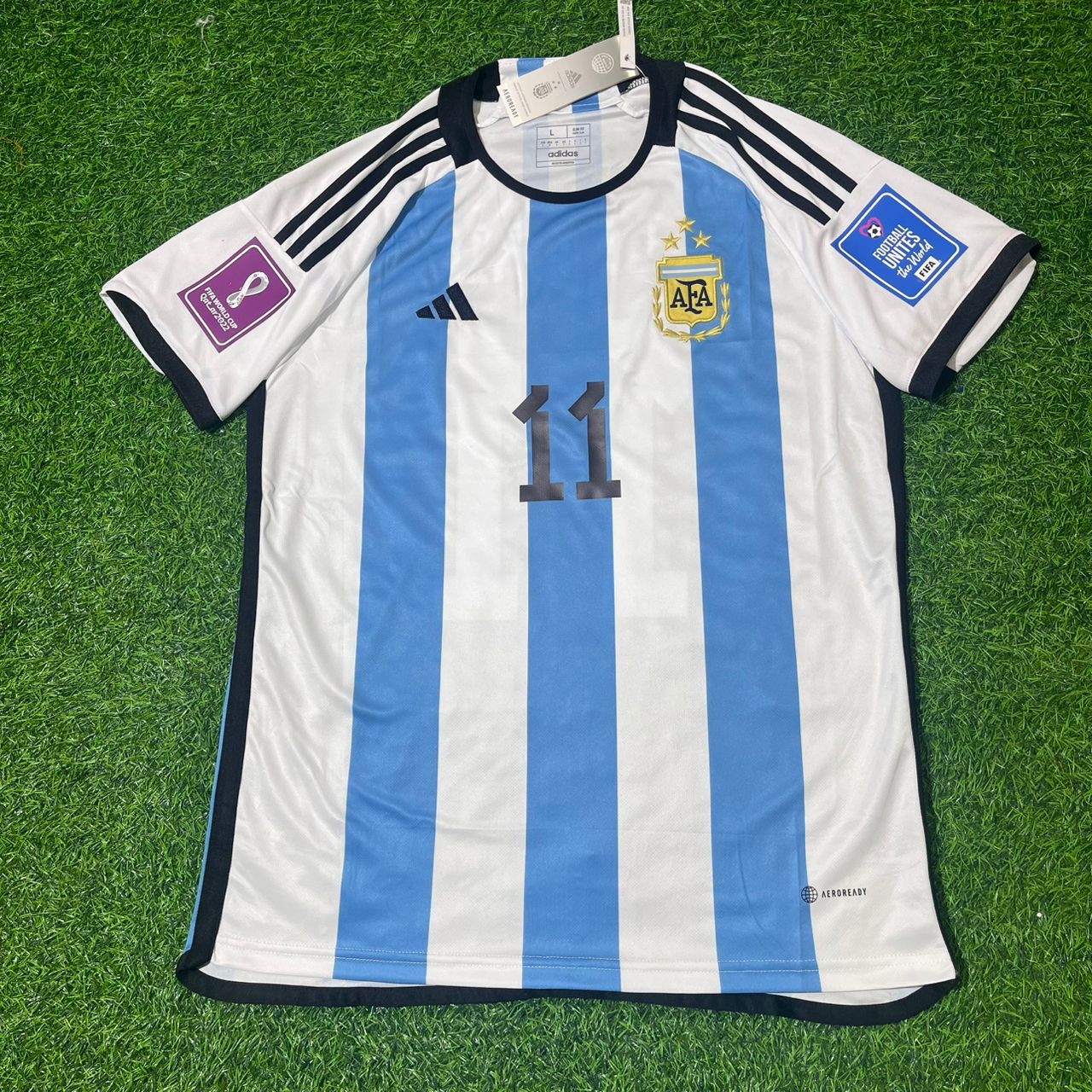 Argentina World Cup 2022 Ángel Di María Champion Football Jersey Kit