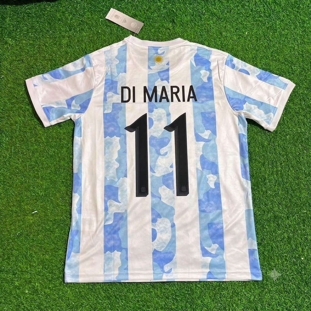 Angel Di Maria Argentina Retro Football Jersey
