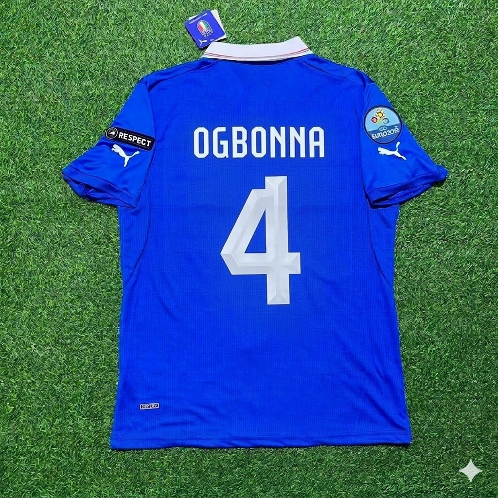 Italy EURO 2012 Angelo Ogbonna 4- Retro Home Football Jersey
