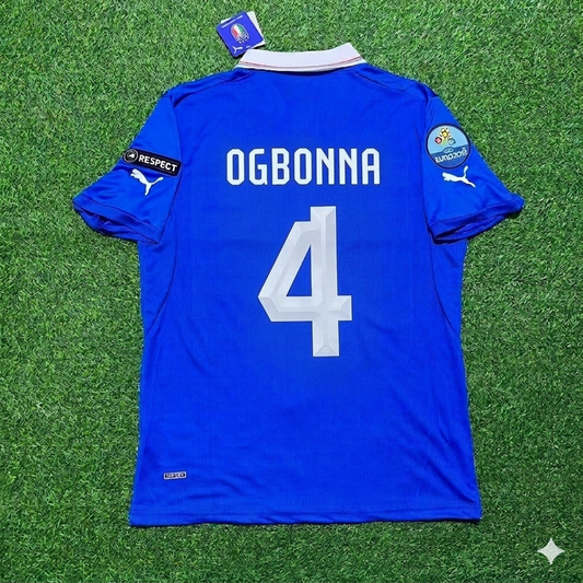 Italy EURO 2012 Angelo Ogbonna 4- Retro Home Football Jersey