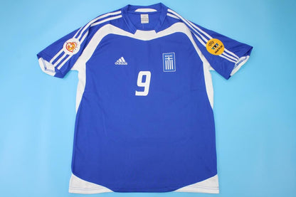 Angelos Charisteas Greece EURO 2004 Final Retro Football Jersey Kit