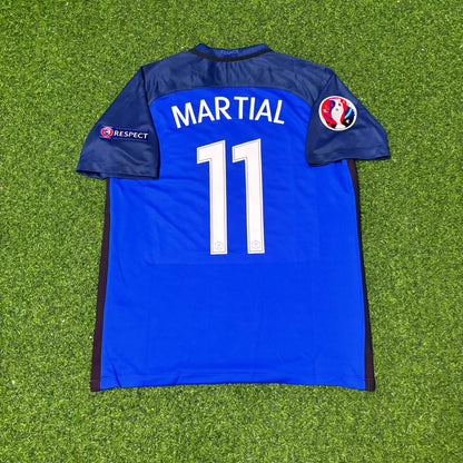 France EURO 2016 Anthony Martial #11 Home Retro Football Jersey