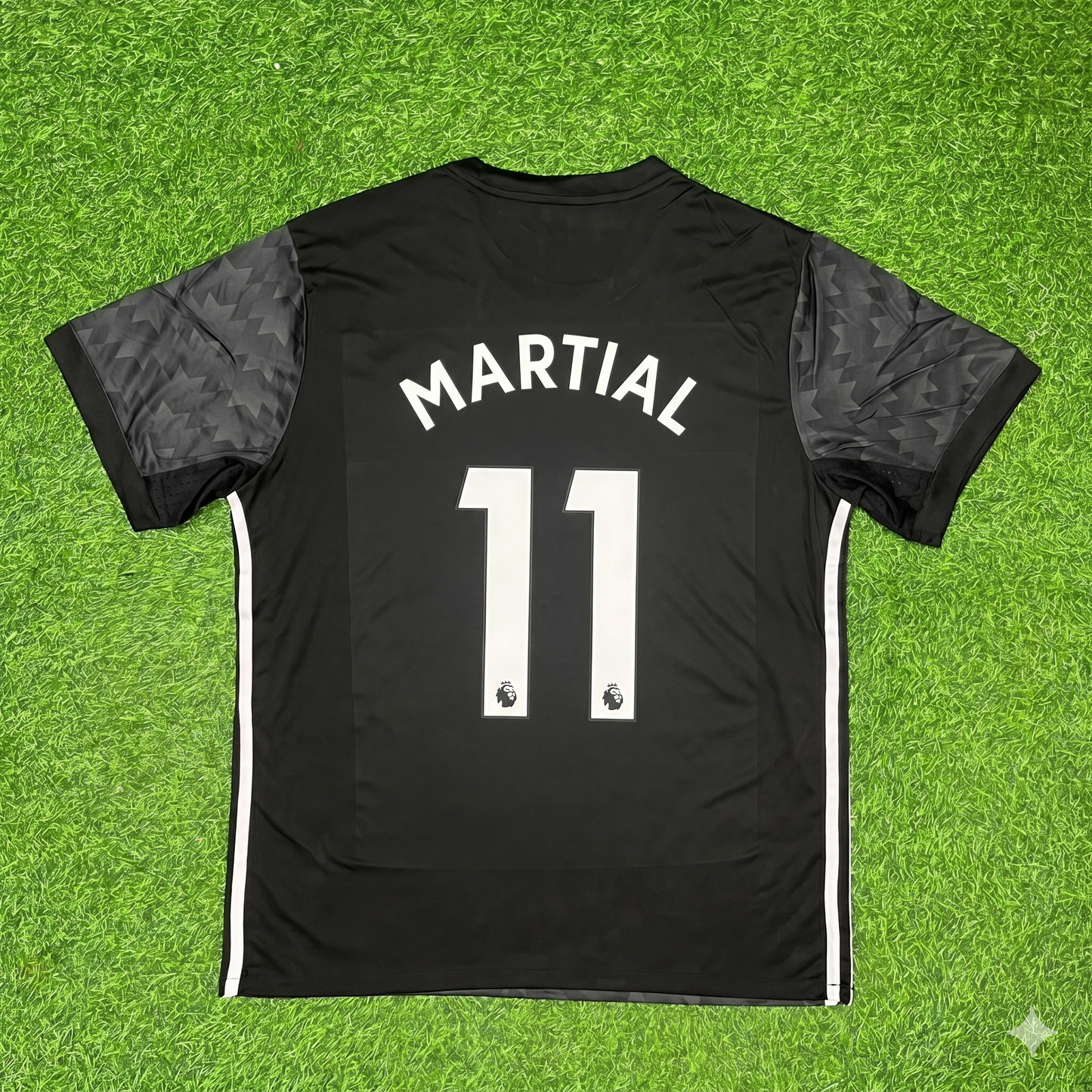 Anthony Martial Manchester United 2017-2018 Black Retro Football Jersey Kit