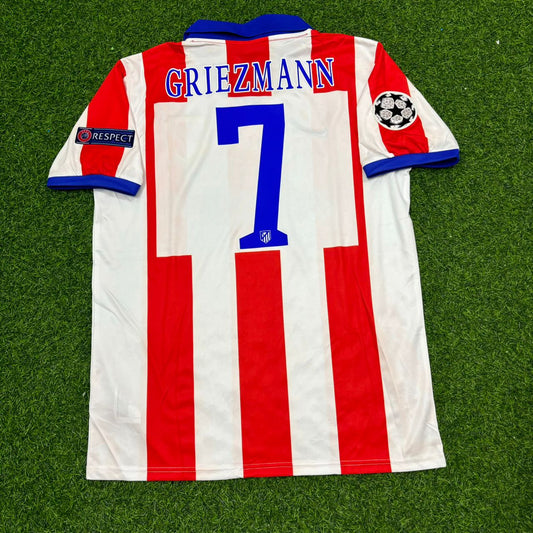 Antoine Griezmann 7- Atlético Madrid 2014 Champions League Final Retro Football Jersey Kit