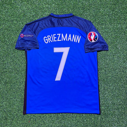 France EURO 2016 Antoine Griezmann #7 Home Retro Football Jersey