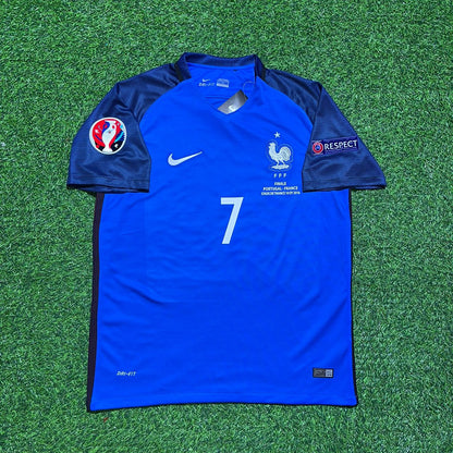 France EURO 2016 Antoine Griezmann #7 Home Retro Football Jersey