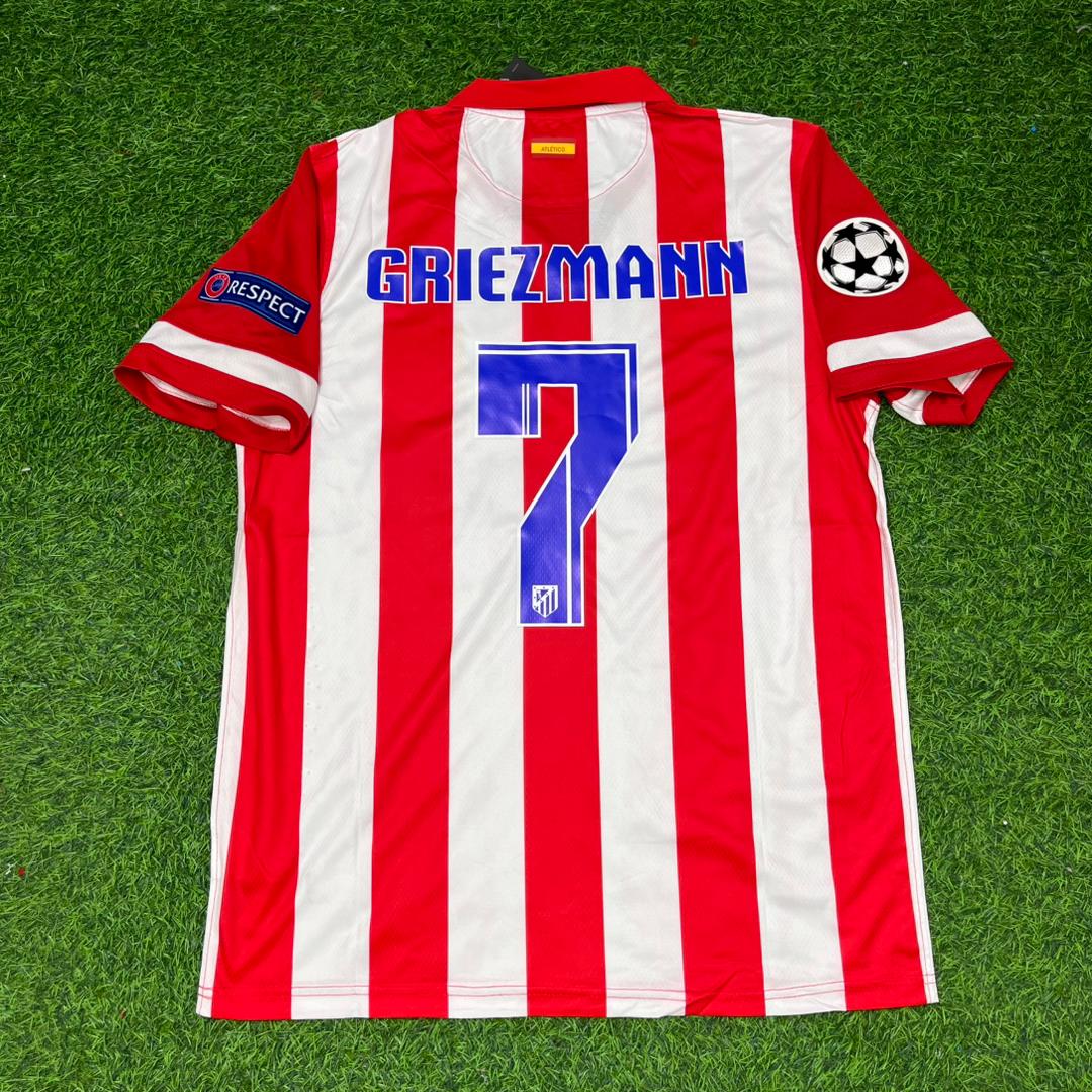 Antoine Griezmann Atlético Madrid 2014 Home Retro Football Jersey Kit