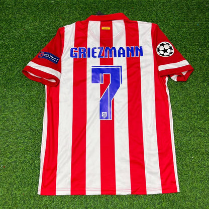 Antoine Griezmann Atlético Madrid 2014 Home Retro Football Jersey Kit