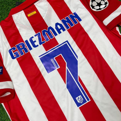 Antoine Griezmann Atlético Madrid 2014 Home Retro Football Jersey Kit
