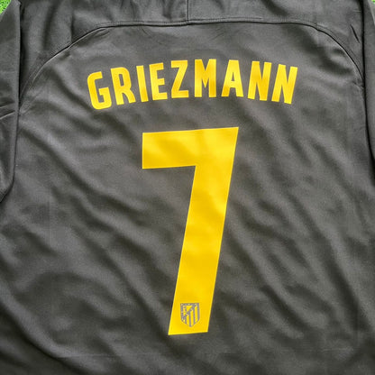 Antoine Griezmann 7 Atletico Madrid 2016/17 Black Away Retro Football Jersey Kit