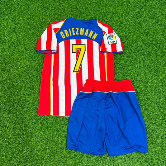 Antoine Griezmann #7 Atlético Madrid Spider Man Retro Kids Football Jersey