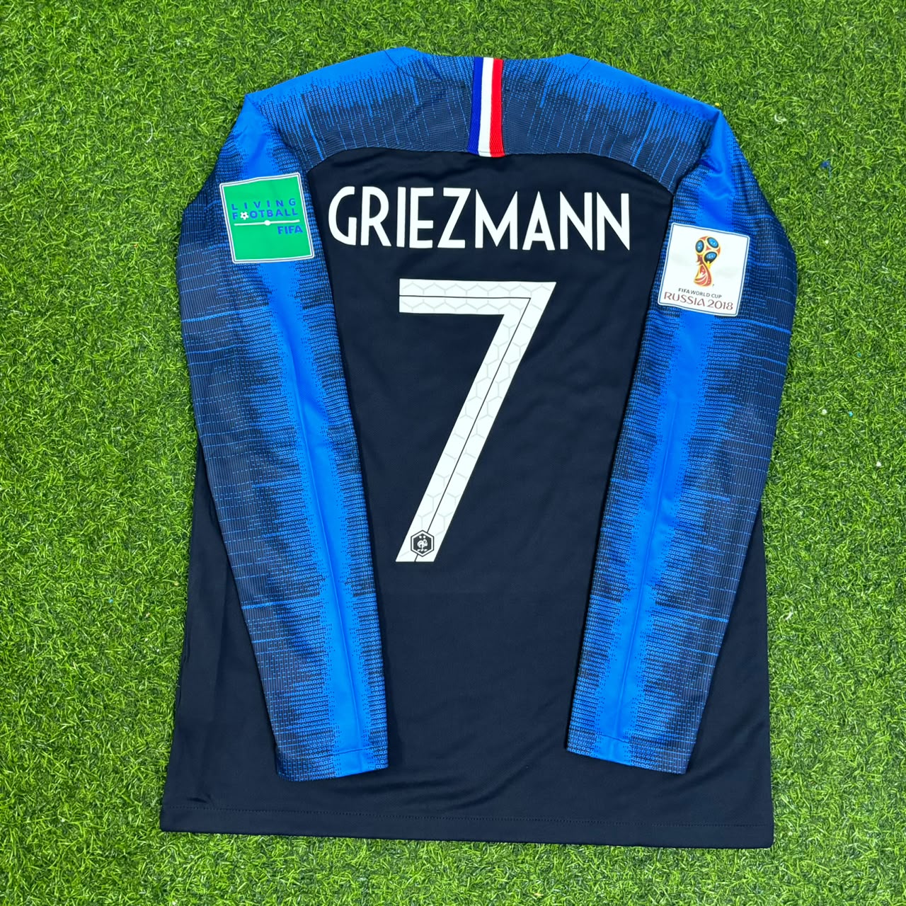 France World Cup 2018 Antoine Griezmann Final Long Sleeve Retro Football Jersey Kit